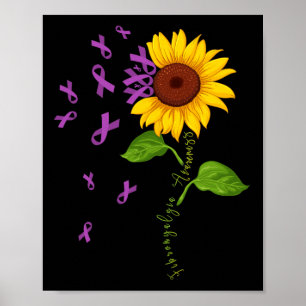 Lila Band Fibromyalgie Bewusstsein Monat Krieger Poster