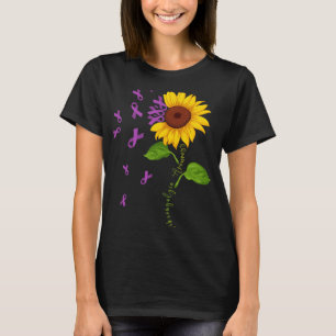 Lila Band Fibromyalgie Bewusstsein Monat Krieger T-Shirt