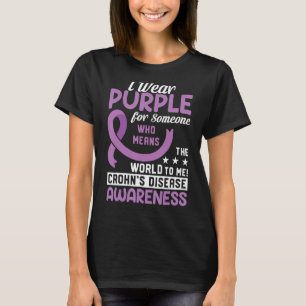 Lila Band für jemanden, den ich mit Morbus Crohn L T-Shirt