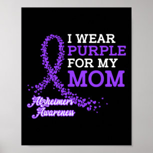 Lila Band für meine Mutter Alzheimerheimer's Aware Poster