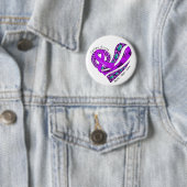 Lila Band Herz Epilepsie-Bewusstsein Button (Beispiel)