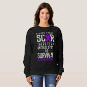 Lila Band hinter dem Auto Autoimmune Hepatitisawar Sweatshirt (Vorne ganz)