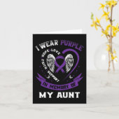 Lila Band in Erinnerung an Tante Bauchspeicheldrüs Karte (Gelbe Blume)