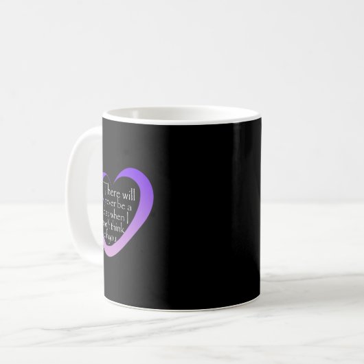 Lila Band Kaffeetasse (Vorderseite Links)