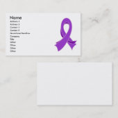 Lila Band-stilvolle Bewusstseins-Geschäfts-Karte Visitenkarte (Vorne/Hinten)