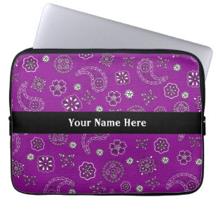 Lila Bandana-Laptop-Hülse Laptopschutzhülle