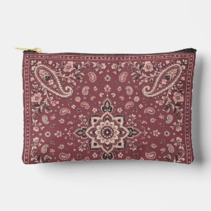 Lila-Bandana-Paisley-Kleine-Reißverschlusstasche Zubehörtasche