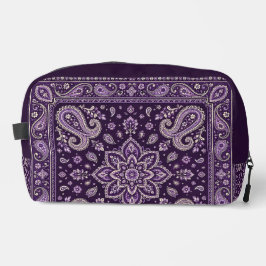 Lila-Bandana-Paisley-Reisetasche-Organizer Waschbeutel