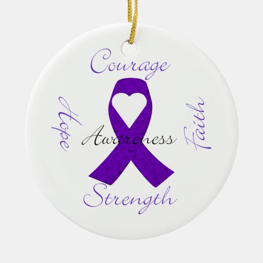 Lila Bandbewusstsein der Lupus-pankreatischen Keramikornament (Vorne)