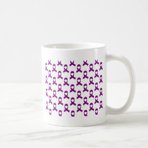 Lila Bandmuster Kaffeetasse