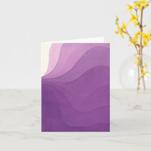 Lila Bands Card Karte (Gelbe Blume)