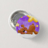 Lila Bär Button (Vorne & Hinten)