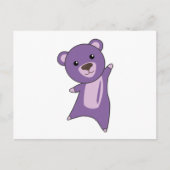 Lila Bärenbärchen Niedliche Tiere Postkarte (Vorderseite)