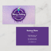 Lila Barkeeper-Visitenkarten Visitenkarte (Vorne/Hinten)