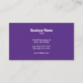 Lila Barkeeper-Visitenkarten Visitenkarte (Rückseite)