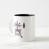 Lila Baron Samedi Veve Sigil Zweifarbige Tasse (Vorderseite Links)