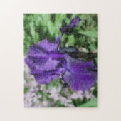 Lila Bartete Iris Blume Art Foto Malerei Puzzle (Vertikal)