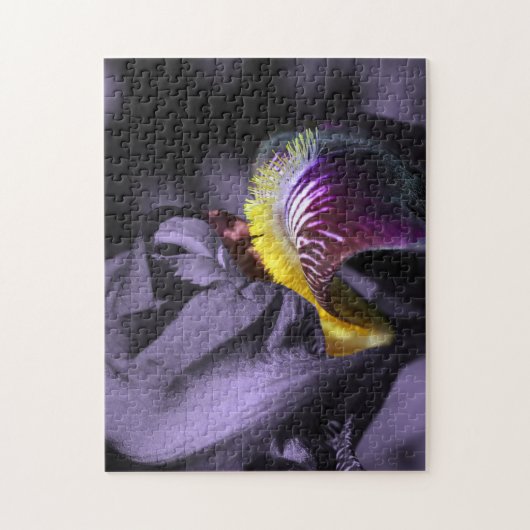 Lila Bartete Iris Blume Petal Puzzle (Vertikal)