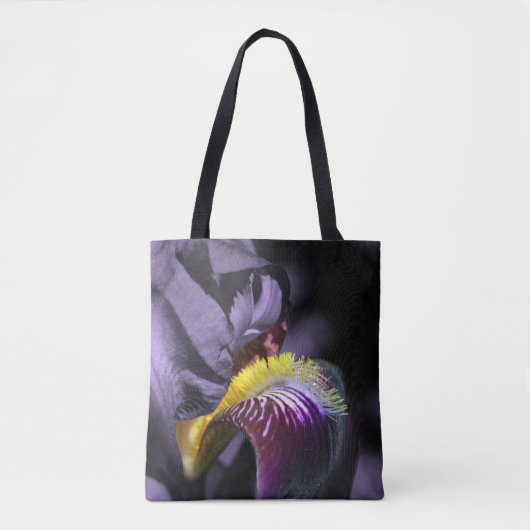 Lila Bartete Iris Blume Petal Tasche (Vorderseite)