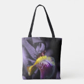 Lila Bartete Iris Blume Petal Tasche (Rückseite)