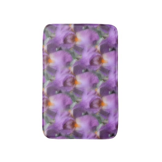 Lila Barti-Blume Naturmuster Badematte (Vorderseite Vertikal)