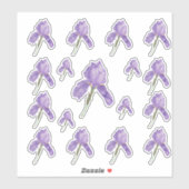 Lila Barti in verschiedenen Größen Aufkleber (Blatt)