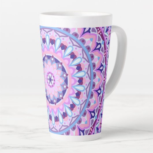 Lila Base Mandala Milchtasse (Rechte Ecke)