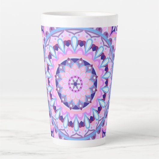 Lila Base Mandala Milchtasse (Vorderseite)