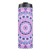 Lila Base Mandala Thermosbecher (Vorderseite)