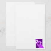 Lila Baseball Briefpapier (Vorne/Hinten)