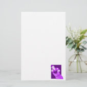 Lila Baseball Briefpapier (Stehend Vorderseite)
