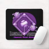 Lila Baseball-Cartoon-Maus-Pad Mousepad (Mit Mouse)