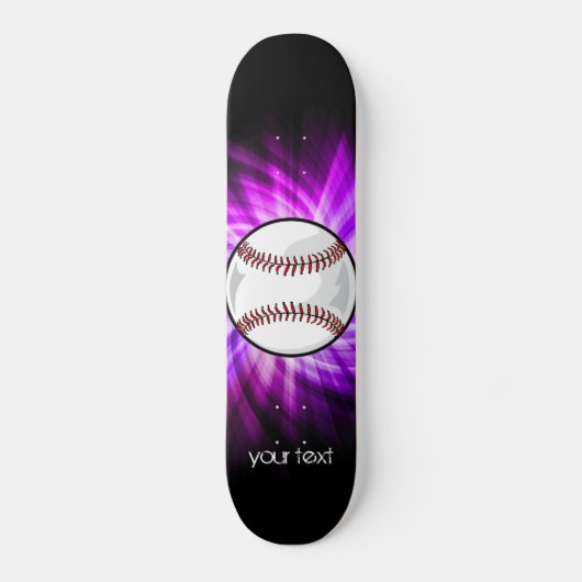 Lila Baseball; Softball Skateboard (Vorderseite)