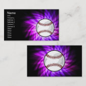 Lila Baseball; Softball Visitenkarte (Vorne/Hinten)