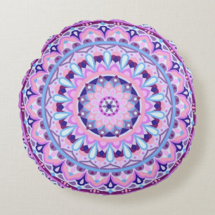Lila Basis Mandala Rundkissen Rundes Kissen