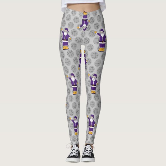 lila Basketball-Basketballschuh Leggings (Vorderseite)