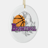Lila Basketball-T - Shirts und Geschenke Keramikornament (Rechts)