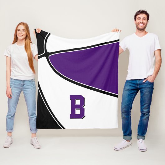 lila Basketballmannschaft - Jungs Fleecedecke (Beispiel)