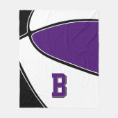 lila Basketballmannschaft - Jungs Fleecedecke (Vorderseite)
