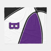 lila Basketballmannschaft - Jungs Fleecedecke (Vorderseite (Horizontal))