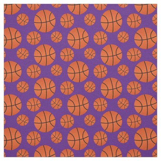 Lila Basketballmuster Stoff (Muster)