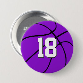 Lila Basketballspielnummer oder Briefe Sport Button