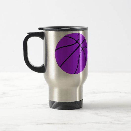 Lila Basketballtrainer Reisen Tasse (Links)
