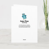 Lila Bat in Sonnenblumenfeld-Grußkarte Karte (Rückseite)