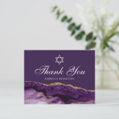 Lila Bat Mitzvah Jüdischer Star von David Vielen D Postkarte (Stehend Vorderseite)