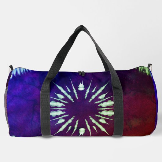 Lila-Batik groß Duffle Bag (Rückseite)