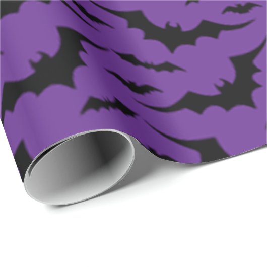 Lila Battmuster Geschenkpapier (Rolleneckpunkt)