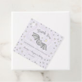 Lila Batty, Sterne & Monde Niedlich Danke Geschenkanhänger (Beispiel)