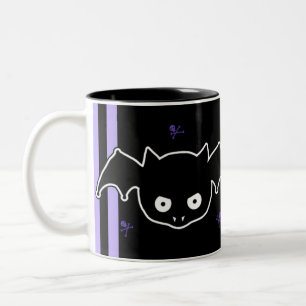 Lila Batty Zweifarbige Tasse