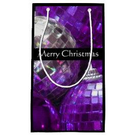 Lila Baubles Frohe Weihnachts-Schwarz Kleine Geschenktüte